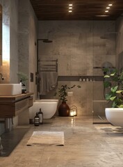 Modern Minimalist Bathroom Design Interior