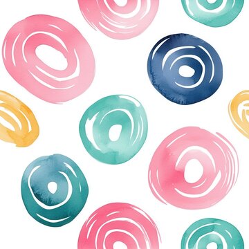 Colorful abstract shapes on a white isolated background.