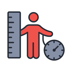 body mass index icon. vector.Editable stroke.linear style sign for use web design,logo.Symbol illustration.