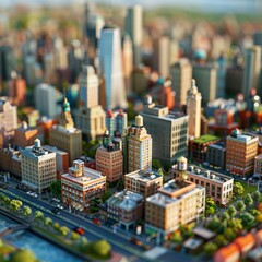 Miniature Cityscape of New York