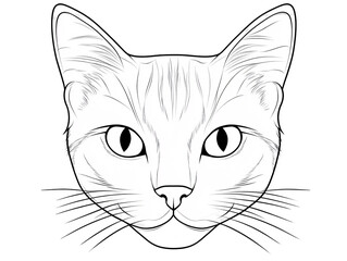 a cat's face with whiskers