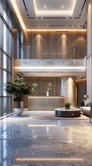 Obraz premium Modern Luxury Hotel Lobby Interior Design
