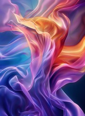 Obraz premium Abstract Colorful Flowing Fabric Design