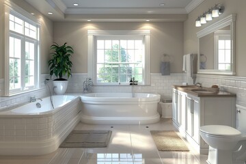 Modern Elegant Bathroom Interior Design