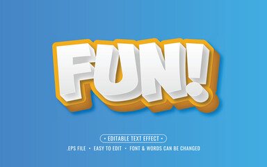 Editable 3D Fun Text Effect, Vibrant and Playful Style