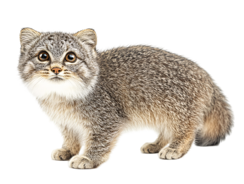 a small cat with a surprised expression