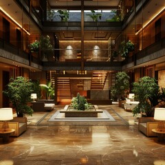 Modern Luxurious Hotel Lobby Interior Design