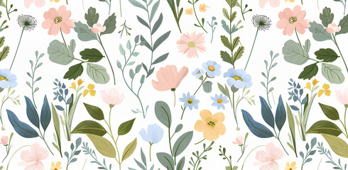seamless pattern with flowers