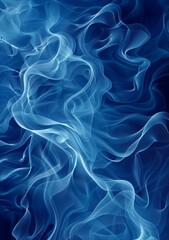 Fototapeta premium Abstract Blue Smoke Flowing