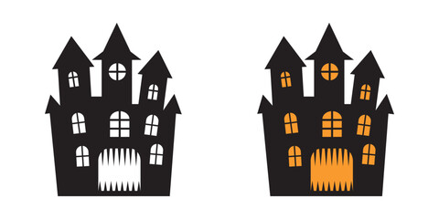 Halloween house. October 31. Celebration. Illustration