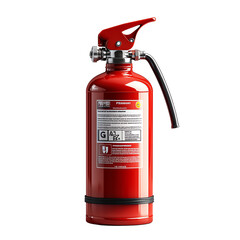 A bright red fire extinguisher ideal for safety and emergency situations, designed to combat small fires effectively.
