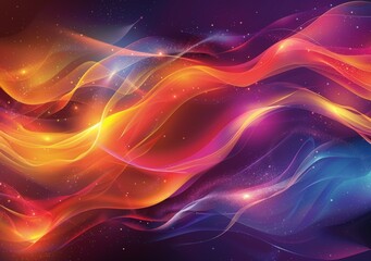 Obraz premium Abstract Colorful Flowing Lines Design