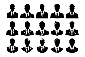 Diverse Business Silhouettes Collection - Professional People in Corporate Attire