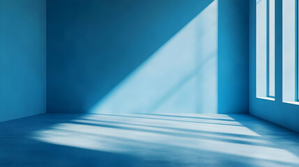 Blue Room with Window Sunlight Abstract Background