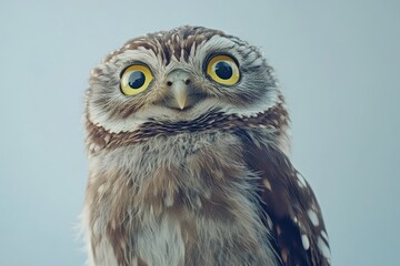 Obraz premium Close-Up Portrait of Cute Little Owl