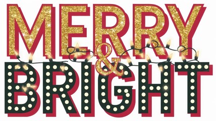 Text Merry and Bright