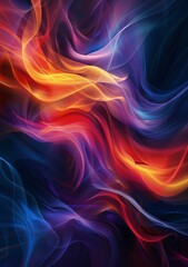 Fototapeta premium Abstract Colorful Flowing Lines Design