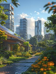 Fototapeta premium Green City of the Future