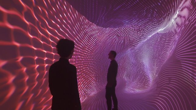 Dynamic Light Sculpture: Interactive Installation with Shifting Colors and Patterns