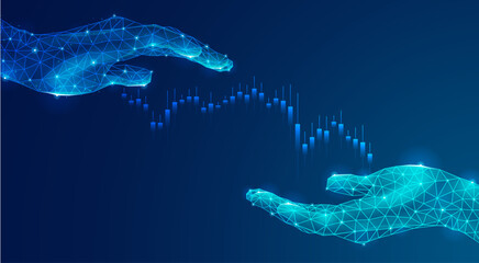 Stock market theme background. Vector