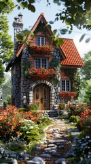 Charming Little Stone Cottage in a Garden
