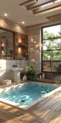Modern Japanese Spa Hot Tub Interior Design