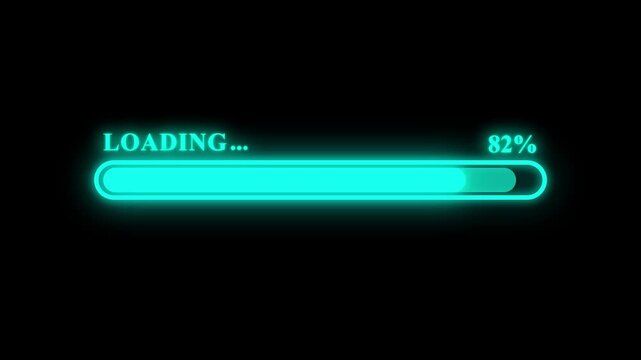 Loading process line . Technology Loading bar icon animation .uploading icon processing concept animation .