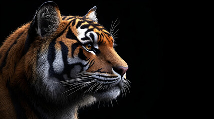 Fototapeta premium Close Up of a Tiger's Face 3D Illustration