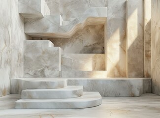 Modern Marble Architectural Display Design