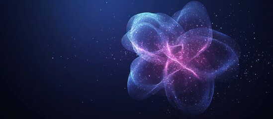 Obraz premium image of a knot in the form of a starry sky or space, consisting of points,