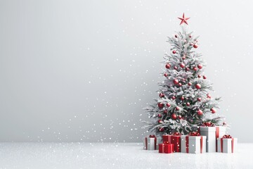 The room is filled with holiday cheer, featuring a beautifully decorated Christmas tree surrounded by presents, spreading festive spirit. The atmosphere is joyful and brimming with happiness