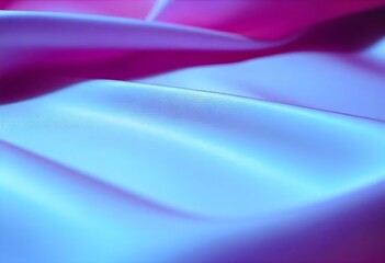Fototapeta premium close up of a vibrant silk fabric in bright blue and purple create with ai