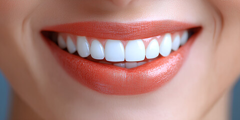 Woman with a bright red lip and a big smile