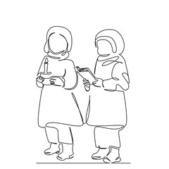 One continuous single drawing line art flat doodle child, christmas, person, fun, celebration, winter, music, singing, tradition, carol. Isolated image hand draw contour on a white background