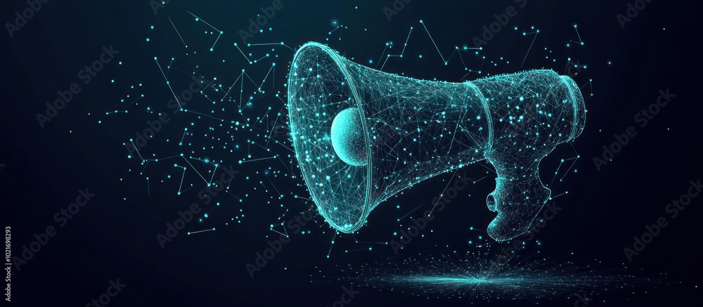 Aufkleber abstract image of a loudspeaker in the form of a starry sky or space,