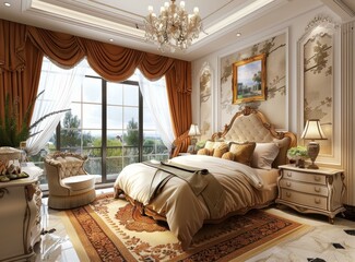 Luxury Bedroom Interior Design Illustration