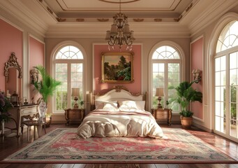 Elegant Interior Design of a Classic Bedroom