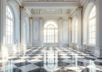Obraz premium Elegant Royal Ballroom Interior Design