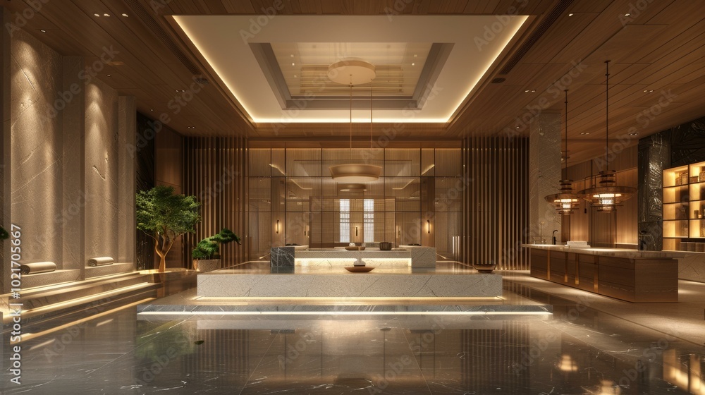 Sticker Luxury Modern Spa Reception Area Design