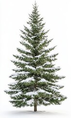 Fototapeta premium christmas tree isolated on white 