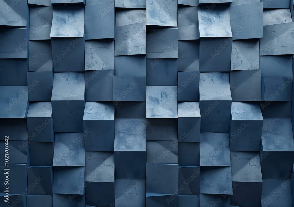 Sticker Blue concrete tiles background