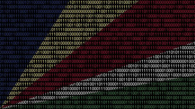 Binary code on flag of Seychelles. Program source code or Hacker concept on Seychellois flag. Seychelles digital technology security, hacking or programming