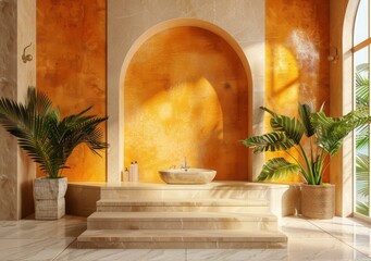Elegant Spa Interior Design with Warm Hues