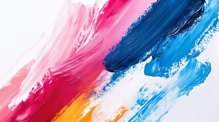 Abstract Artistic Brush Strokes on White Background for Creative Projects Generative AI