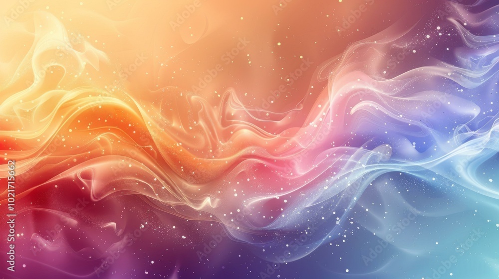 Wall mural Abstract Colorful Flowing Smoke Illustration