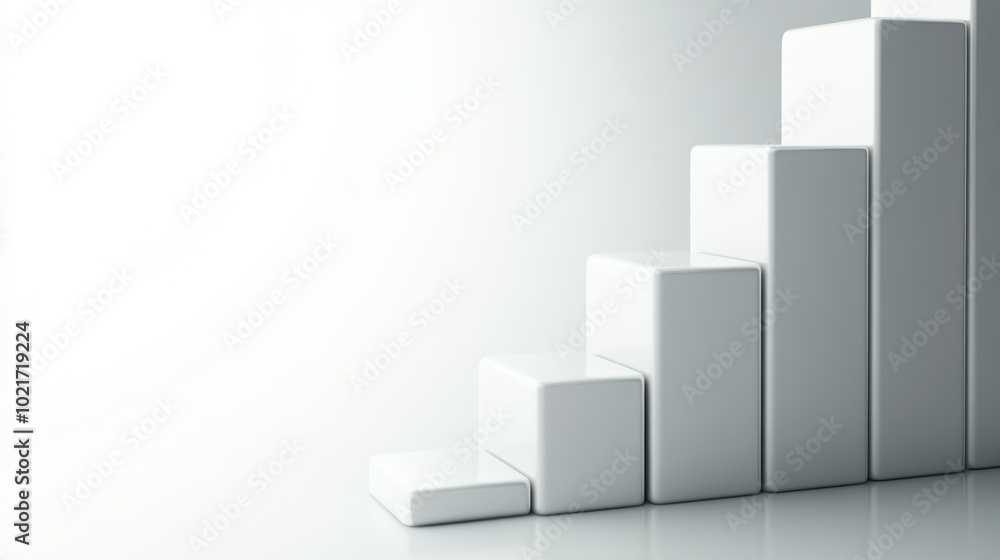 Poster rising bar chart symbolizing success and growth generative ai