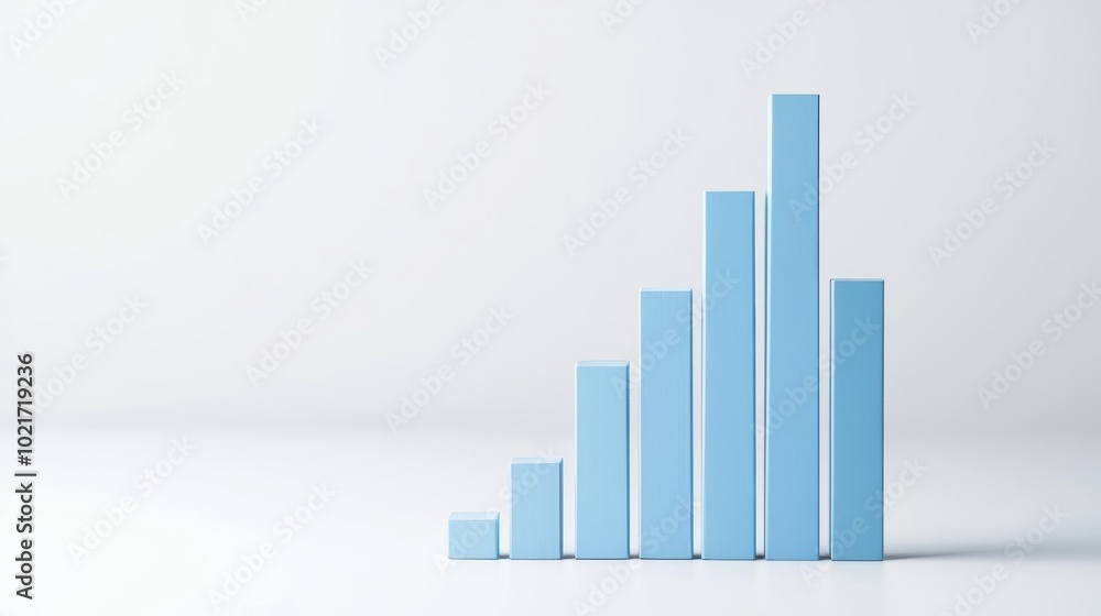 Poster rising bar chart symbolizing success and growth generative ai