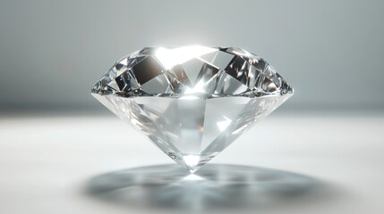 Diamond on White Background, Symbolizing Value and Success Generative AI
