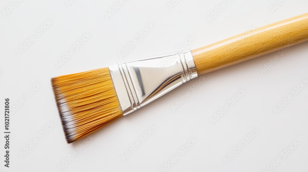Aufkleber paintbrush on white background for creative projects generative ai