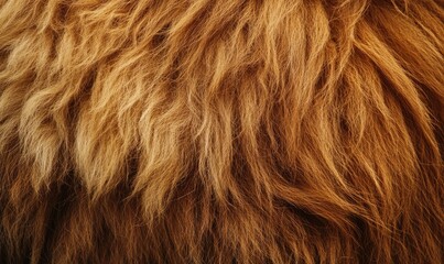 Fototapeta premium The fur of a brown animal is shown in detail, with a focus on the texture